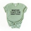 Simply Sage Market Whatever Floats Your Gravy Boat Short Sleeve Tee - L - Sage - 3 of 4