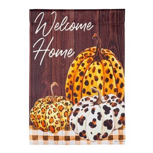 Boho Brown Pumpkins Garden Suede Flag - 1 of 1