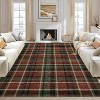 Washable Non-Slip Runner Rug - Plaid Hallway, Kitchen, Entryway Mat - Stain Resistant Farmhouse Carpet - 4 of 4