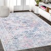 Vintage Washable Rug – Non-Slip, Non-Shedding, Low Pile Floral Carpet for Living Room & Bedroom - 3 of 4