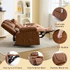 Adult Manual Recliner with Heating & Massage,135° Front/Rear Adjustment,Side Storage Pockets - 4 of 4