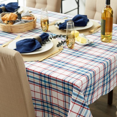 Design Imports  Lighthouse Plaid Tablecloth 52X52