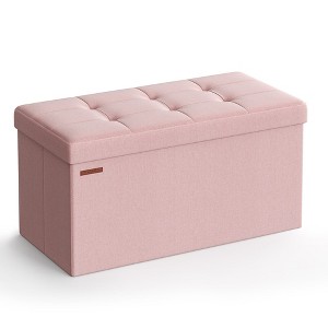 SONGMICS 30" Storage Ottoman Bench Ottoman with Storage Footstool Hold up to 660 lb for Bedroom Living Room - 1 of 4