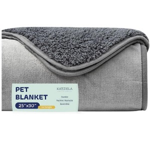 Premium Soft Dog Cat Waterproof Soft Fleece Washable Reversible Blanket - 1 of 4