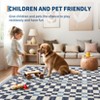 Checkered Area Rug Large Non-Slip Contemporary Floor Carpet, Stain-Resistant Low Pile Rug for Bedroom, Machine Washable Geometric Carpet - 2 of 4