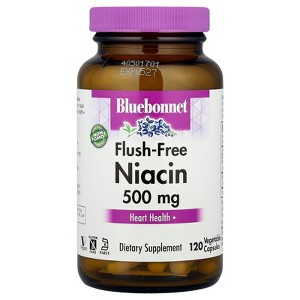 Bluebonnet Nutrition Flush-Free Niacin, 120 Vegetable Capsules - 1 of 2