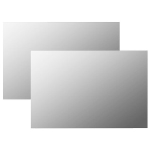Aghana Digitals 2-Piece Rectangular Glass Wall Mirrors, 60x40cm, Polished Edges, Easy Mounting Kit - 1 of 4