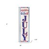 HomeRoots 36" Red White And Blue Solid Wood Happy July 4th July Fourth Fireworks Porch Sign - 3 of 4