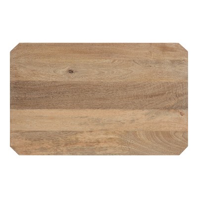 Natural Mango Wood Two-Tier Side Table
