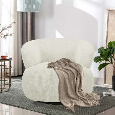 Nebula Vortex 33.1''Swivel Barrel Accent Chairs Upholstered Living Room Round Armchair