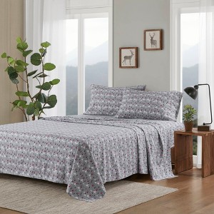 Sapphtopaz 3 PCS/4 PCS Comforter Set Ski Jump with 1 Flat Sheet,1 Fitted Sheet,1/2 Pillowcase,Bed Set Coverlet for All Seasons,Machine Washable,Gray - 1 of 4