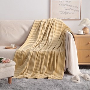 All Seasons Plush Flannel Blanket, Soft and Warm Bed Blanket for Couch Sofa Bed - NTBAY - 1 of 4
