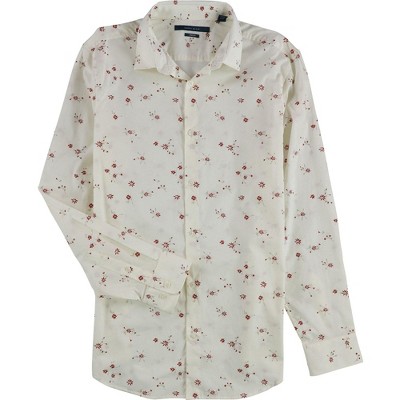 Perry Ellis Mens Ditsy Floral Print Button Up Shirt