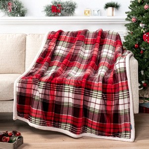 PAVILIA Soft Fleece Blanket Throw for Couch, Lightweight Plush Warm Blankets for Bed Sofa with Jacquard Pattern - 1 of 4