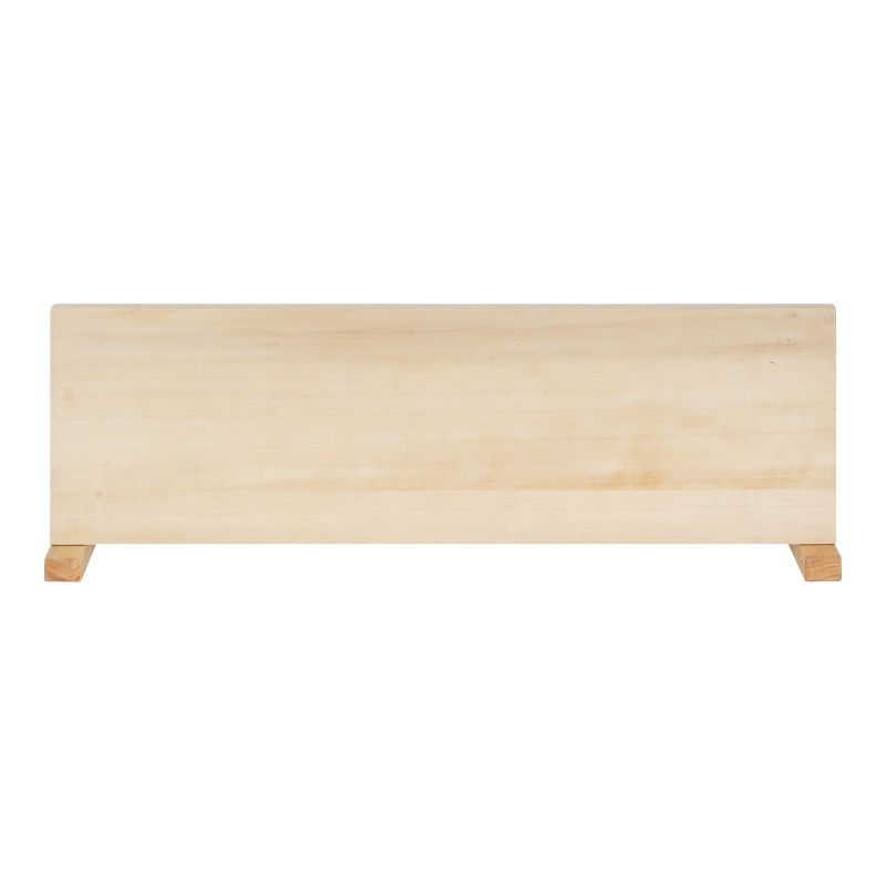 Kate and Laurel Meridien Rectangle Wood Functional Shelf, 24x8x12, Natural, 5 of 9