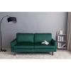 TiramisuBest Sleek Black Contemporary Loveseat, Modern Upholstered Sofa for Living Room or Bedroom - 4 of 4