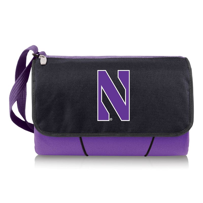NCAA Northwestern Wildcats Blanket Tote Outdoor Picnic Blanket - Purple, 1 of 5