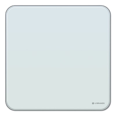 U Brands Cubicle Glass Dry Erase Board 12 x 12 White 3690U00-01