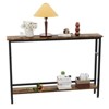 5.9" Narrow Sofa Table, 2 Tier Skinny Console Table with Adjustable Shelf, Slim Behind Couch Table for Living Room, Entryway, Hallway, Foyer - 3 of 4
