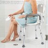 U-Shaped Shower Seat with Adjustable Height,Padded Armrests and Backrest,350 Lb Capacity,Slip-Resistant Bathtub Shower Chair for Seniors and Disabled - 2 of 4