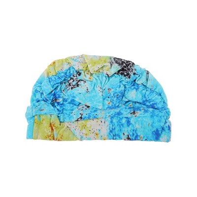 Unique Bargains Polyester  Swim Cap 5.91"x9.25" Lake Blue 1 Pc