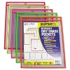 C-Line Reusable Dry Erase Pockets 9 x 12 Assorted Neon Colors 10/Pack 40810 - 2 of 2