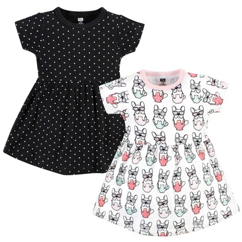 Hudson Baby Girls Cotton Dresses, Bonjour, 3 Toddler : Target