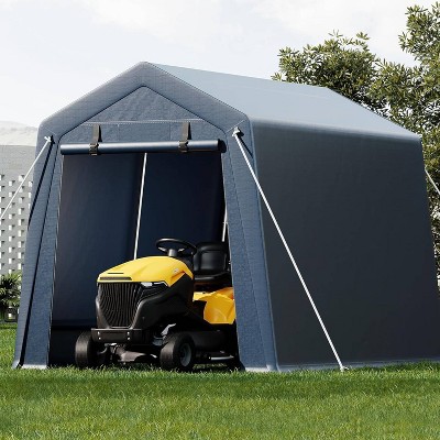 GustoWave Waterproof Outdoor Storage Shed Carport for Motorcycle, Garden Tools