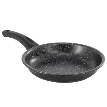 Gibson Home Delhi 8 Inch Round Nonstick Carbon Steel Frying Pan in Black