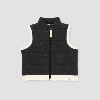 Burt's Bees Baby® Boys' Quilted Speckled Heather Vest - 3-6M