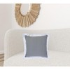 20" X 20" White And Golden Yellow 100% Cotton Geometric Zippered Pillow - 2 of 4