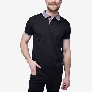 X RAY Men's Short Sleeve ribbed cuffs Polo Shirt - 1 of 4