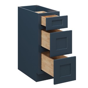 CASAINC 12 in. W x 24 in. D x 34.5 in. H Base Kitchen Cabinet with 3 Soft-Close Drawers – Plywood RTA Cabinets - 1 of 4