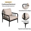 Christopher Knight Home Kerwin Outdoor 3pcs Aluminum and Sunbrella Fabric Conversation Set with Round Sintered Stone Table - 4 of 4
