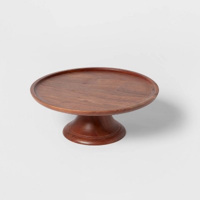 12" Wood Tall Cake Stand - Threshold™