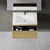 Christopher Knight Home Annabelle Modern Wood Striped Wall-Mounted Bathroom Vanity with Soft-Close Drawer and Quartz Sand Basin - 3 of 4