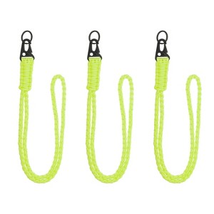 Unique Bargains Braided Soft Keychain ID Badges Lanyard with Metal Ring 3 Pcs - 1 of 4