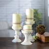 VIP Metal 8 in. White Candle Holder Set of 3 - 4 of 4