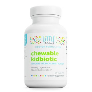 DaVinci Labs Chewable Kidbiotic - Kids Probiotics to Support Healthy Gut, Brain Health and Immunity* - Tropical Fruit Flavor - 90 Chewable Tablets - 1 of 4