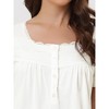 cheibear Women's Victorian Princess Lace Short Sleeve Cotton Sleepwear - 4 of 4