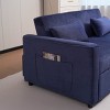 APRILSOUL 3-in-1 Multi-Functional Corduroy Sleeper Couch Pull-Out Bed, Adjustable Backrest and Pillows, Convertible Sofa Bed - 4 of 4