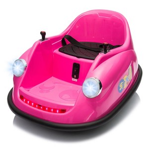 12V 2-Speeds Electric Ride On Bumper Car for Kids Toddlers, 360 Degree Spin Sticker Baby Bumping Toy Gifts W/Remote Control, LED Lights, for 3-8 - 1 of 4