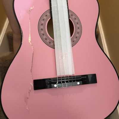 thumbnail image 2 of SEGAWE 38" Full Size Pink Acoustic Guitar For Adults - Right Handed, Includes Pick & Accessories 2 of 6