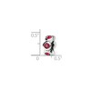 Black Bow Jewelry Sterling Silver July Crystal Birthstone, 6-Stone Bead Charm - 2 of 3
