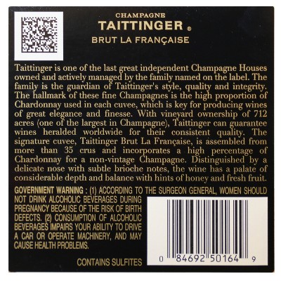 Taittinger Brut Champagne - 750ml Bottle