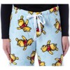 Disney Women's Winnie The Pooh Sketch Toss Print Loungewear Pajama Pants (lg)  Blue : Target