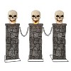 Morris Costumes 4 Ft. x 3 Ft. Light-Up Skull Pedestal Fence with Chains Halloween Decoration - 2 of 2