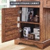 L Shaped Desk with Drawers, 60in Wide Farmhouse Executive Office Desk with Charging Station, Home Corner Desk with File Drawer - 3 of 4