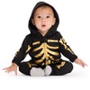Tipsy Elves Kids Halloween Skeleton Costume - Comfy Easy Baby And Toddler Jumpsuit - Front and Back Print with Zip Up Mask - 4 of 4