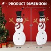 SEVOBAL Snowman Christmas Yard Decorations Snowman and Birds for Xmas Outdoor Holiday Indoor Decor Holiday Displays, White, 34.64"*9.4"*59" - 2 of 4